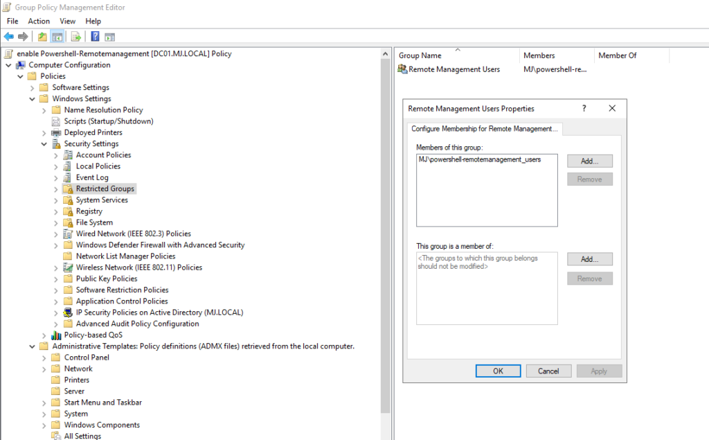 Gpo Powershell Enable Remotemanagement